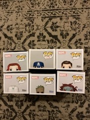 Funko Pop! Marvel Vinyl Figures Lot of 6 Black Widow Captain America And 4 Other