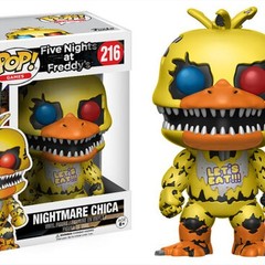 VAULTED MIB Funko POP Games – FNAF: Nightmare Chica #216 w/Protector