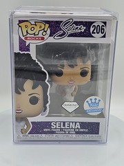 Funko Exclusive Pop Rocks Selena 206 Diamond Collection (Glitter) in Hard Case