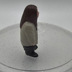 Female Mini Figurine Brown Hair Gray Jacket Black Pants & Shoes 1 Pack