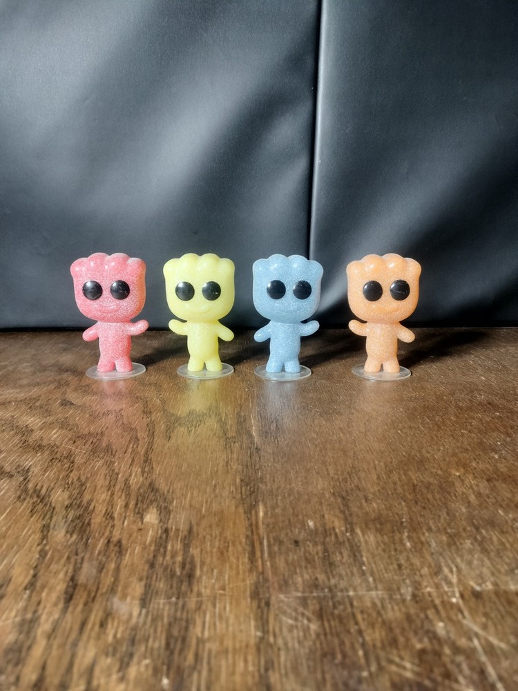 Funko Pop Sour Patch Kids Loose Figure Lot Of 4 Red Blue Yellow Orange As Pic
