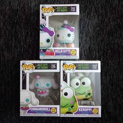 Funko Pop! Sanrio HELLO KITTY CINNAMOROLL KEROPPI Pack Of 3 (All Glow) #155-#157