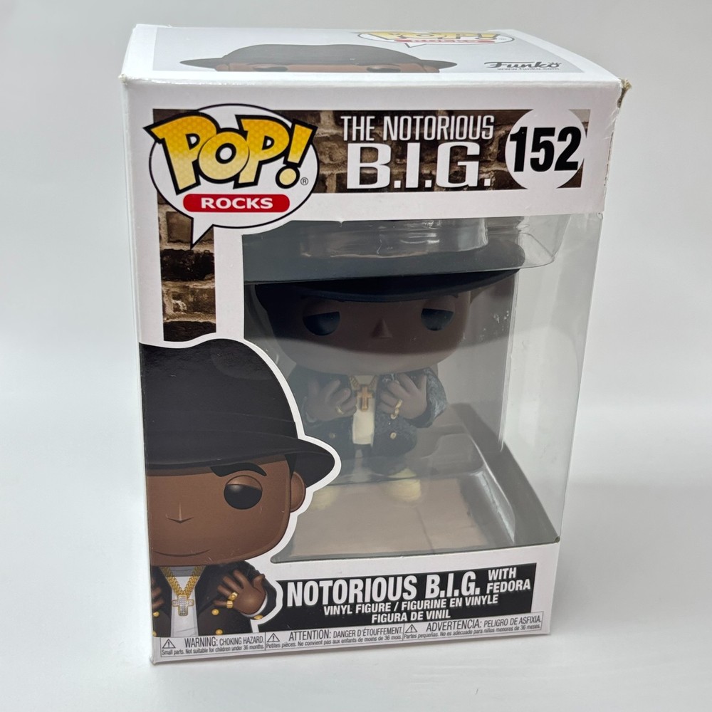 Funko Pop! Rocks The Notorious B.I.G. With Fedora #152 FLAWED SEE PICS