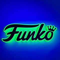 3D Printed BLACK LIGHT – 8.6 INCH – FUNKO Fan Sign (YELLOW) for your Funko Pops