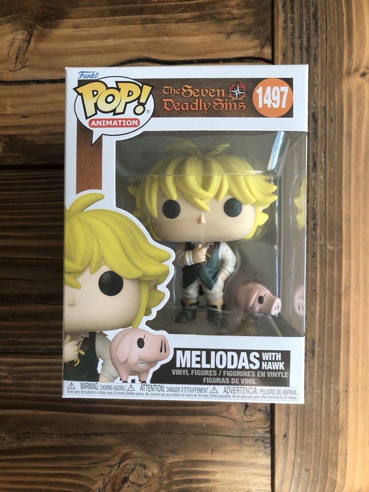 Funko Pop! The Seven Deadly Sins Meliodas W/Hawk #1497 W/Barcode + Protector