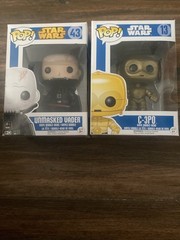 Funko Pop! Vinyl: Star Wars – Darth Vader (Unmasked) #43 And C-3PO #13