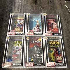 Funko Pop Marvel Comic Covers Lot of 6, Spider-Man Dr Strange Spider Gwen Venom