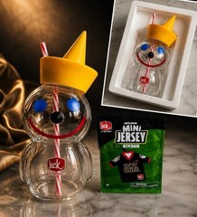 Limited Edition Jack Sipper Glass Cup Jack In The Box + Mystery Hot Ones Jersey