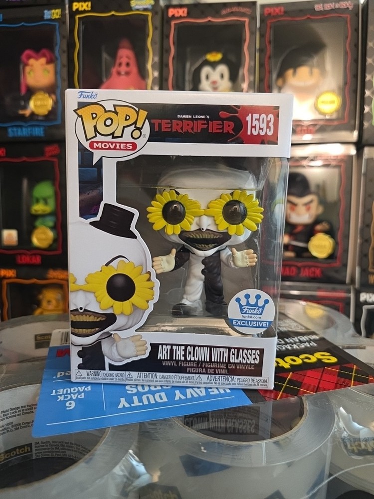 Funko Pop! Terrifier – Art the Clown with Glasses #1593 NEW *Light Damage*