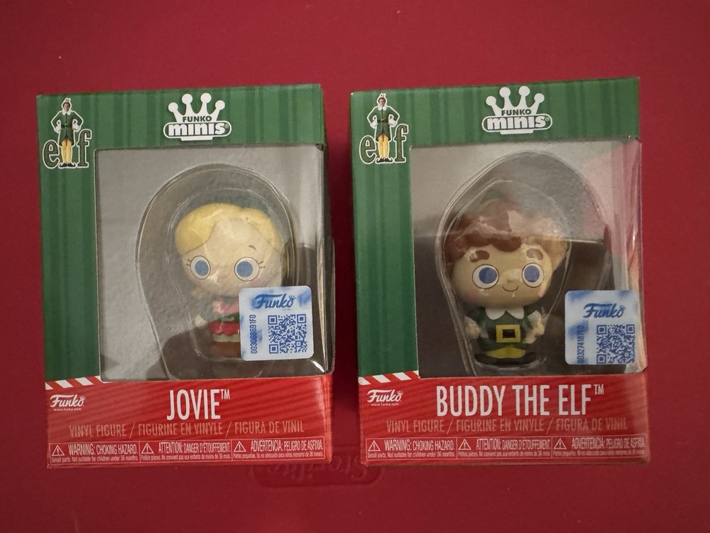 Funko Minis ELF BUDDY THE ELF & JOVIE Vinyl Figures Both Five Below Exclusive