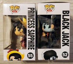 Funko Pop! Asia: Osamu Tezuka Princess Sapphire 55 & Black Jack 52 w/ Protectors