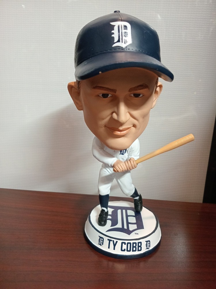 Ty Cobb Home White Jersey Foco Bighead Bobblehead No Box Detroit Tigers