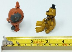 Freddy Fazbear 2″ Funko 2016 & Foxy 2015 Figures set of 2 vinyl as-is fnaf