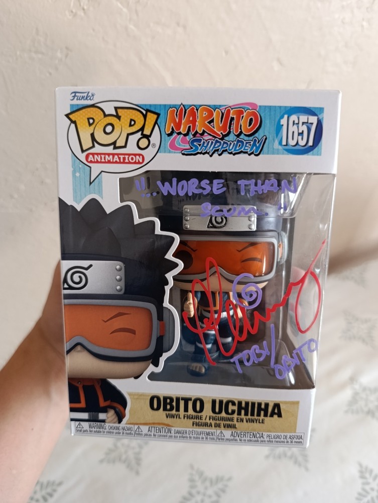 Funko Pop! Naruto Shippuden Obito Uchiha 1657 Signed by Michael Yurchak JSA Cert