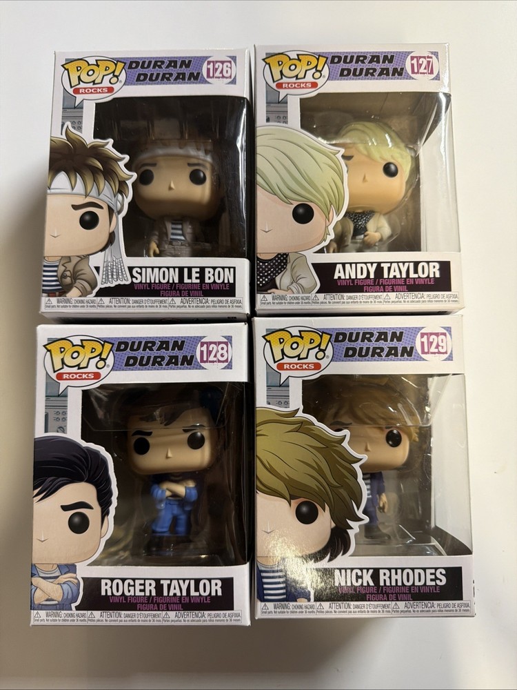 Funko Pop! Duran Duran Figure Set Of 4 126-127-128-129