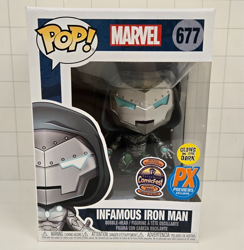 POP Marvel #677 – Infamous Iron Man – (Glow – Previews-Halloween Comicfest 2020)