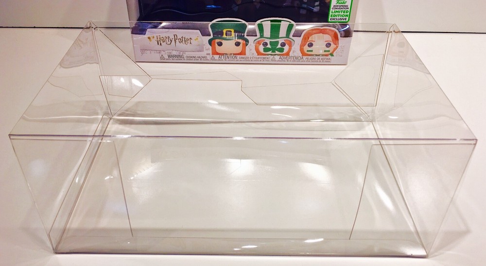 1 Box Protector For FUNKO HARRY POTTER ECCC WEASLEY 3 Pack Clear Display Case
