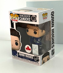 Funko Pop! Hockey Quinn Hughes Vancouver Canucks #91 Canada Exclusive