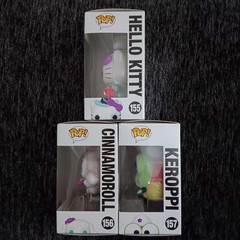 Funko Pop! Sanrio HELLO KITTY CINNAMOROLL KEROPPI Pack Of 3 (All Glow) #155-#157