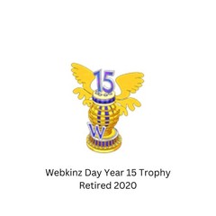 Webkinz Day Year 15 Trophy Birthday Retired 2020