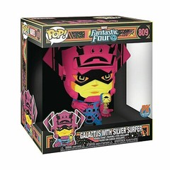 Funko Pop! Jumbo Marvel Galactus with Silver Surfer (Black Light Version) 10″