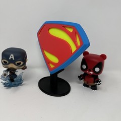 3D Printed SUPERMAN BLACK LIGHT Logo Fan Sign for your Funko & collectibles