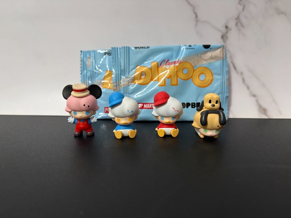 Authentic POP MART POP BEAN Mini Figurine DIMOO World x DISNEY Classic Series