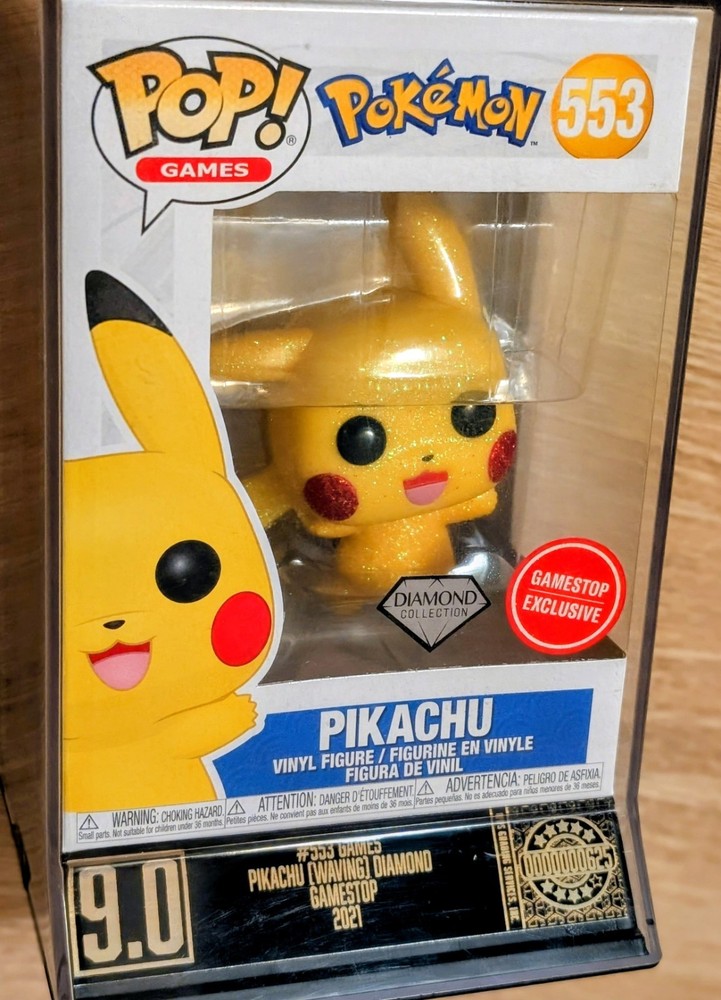 Funko Pop! Pokémon Pikachu Diamond #553 Gamestop Exclusive PGS 9.0 Graded