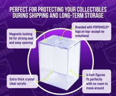 Pop Shield Armor Hard Stack for 4″ inch Funko Pops (MAGNET LID) (1 Protector)