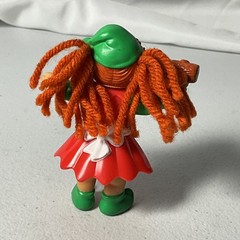 Vintage 1983 Cabbage Patch Kids CPK Elf Christmas Mini Figure Red Green Yarn