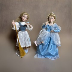 Two Ashton Drake Dolls -CINDERELLA “Before the Ball” & CINDERLELLA “At the Ball”