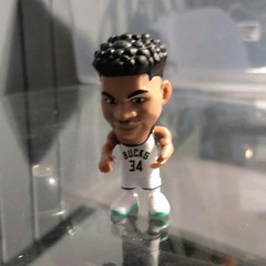 Milwaukee Bucks Mini Figure #34 Basketball Plastic White Green Black Logo