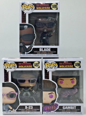 Funko Pop! Blade #1495 Gambit #1496 X-23 #1497 Set of 3 W/Protector