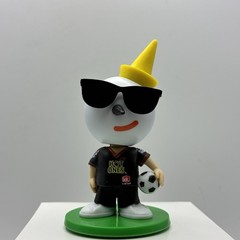Jack in the Box Mini Soccer World Cup Bobblehead Black Jersey! Hot Ones Collab