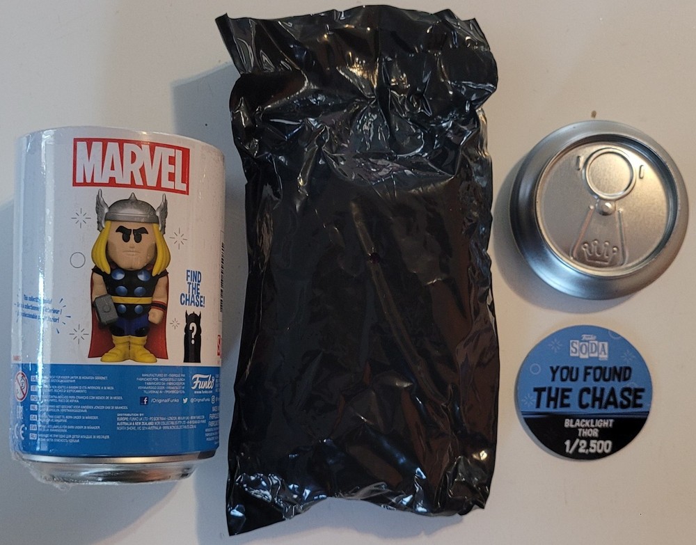 Black Light Thor (Chase) Sealed Bag, Marvel, The Avengers, Disney, Funko Sodas