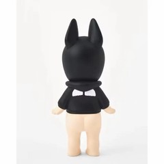 Dog Hoodie Figurine Collectible Plastic Animal Theme Black Beige Brown