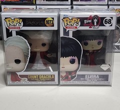 Funko Pop Lot of 2 Count Dracula #1073 & Elvira #68 40 Year Anniversary