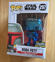 Funko Pop! Star Wars 2019 Celebration BOBA FETT #297 Blue Chrome 2500 FREE SHIP!