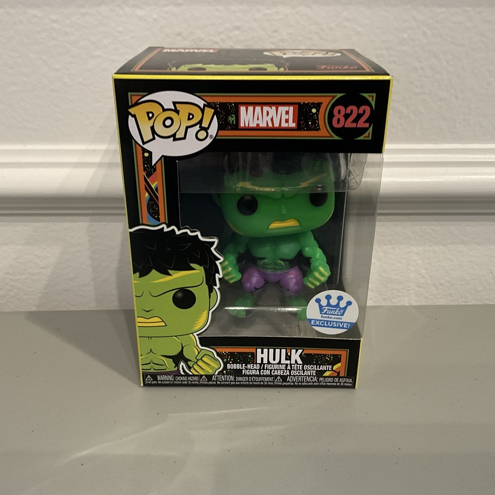 Funko Pop! Hulk #822 Black Light Funko Exclusive Marvel Exclusive