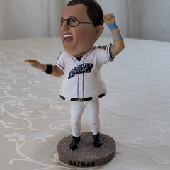 Akron Aeros Batman Bobblehead In Original Packaging No Styrofoam Cover See Pics