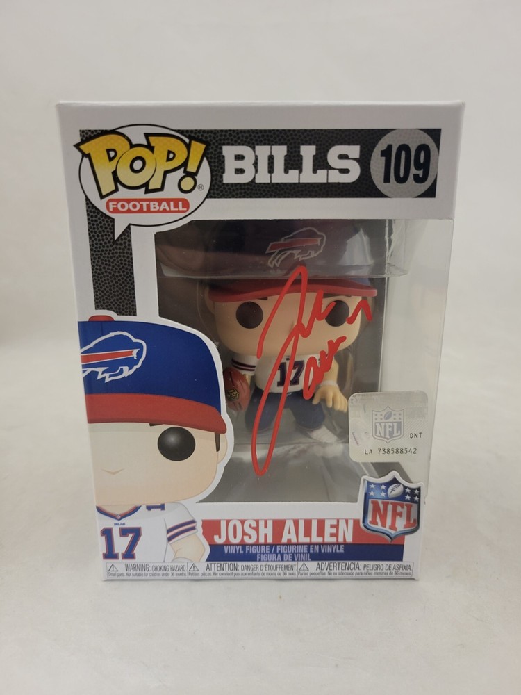 Josh Allen Buffalo Signed Bills Funko Pop! Football NFL Draft #109 – Hat/Red