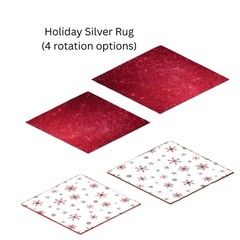 Webkinz Estore Holiday Silver Rug Christmas Holidays Festive Joy Rotatable