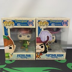 Funko Pop Disneyland Resort Anniversary Peter Pan 815 Captain Hook 816 Lot of 2