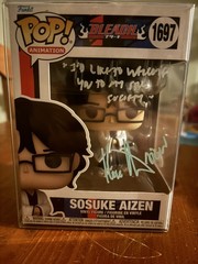 Funko Pop! Vinyl: Bleach Sosuke Aizen 1697 Signed JSA Certified