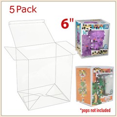 5X 6Inch Pop Protector Compatible with Funko Pop! 6″ Figures Plastic Display Box