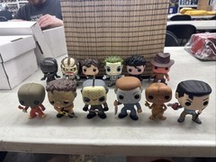 Funko Pop Horror Lot of 12 Leatherface Krueger Jason Alien Predator Ash Sam E.T.