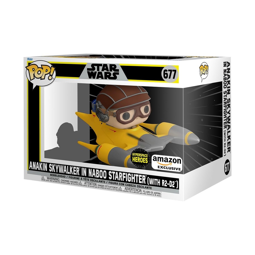 Funko POP! Ride Deluxe: SW – Anakin in Naboo Sarfighter with R2-D2 – Star Wars –
