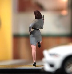 ZD 1:64 Painted Figure Model Miniature Diorama Sand Lady Female Agent Beauty