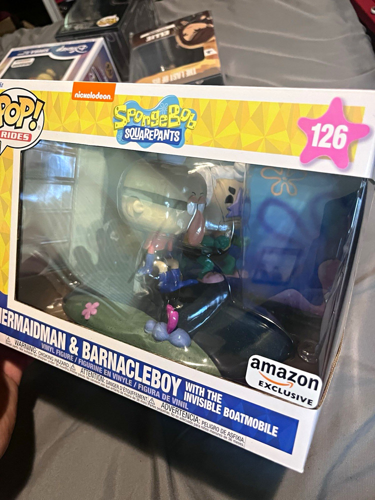 Funko Pop! Rides SpongeBob Mermaid Man & Barnacle Boy Amazon (Exclusive) #126