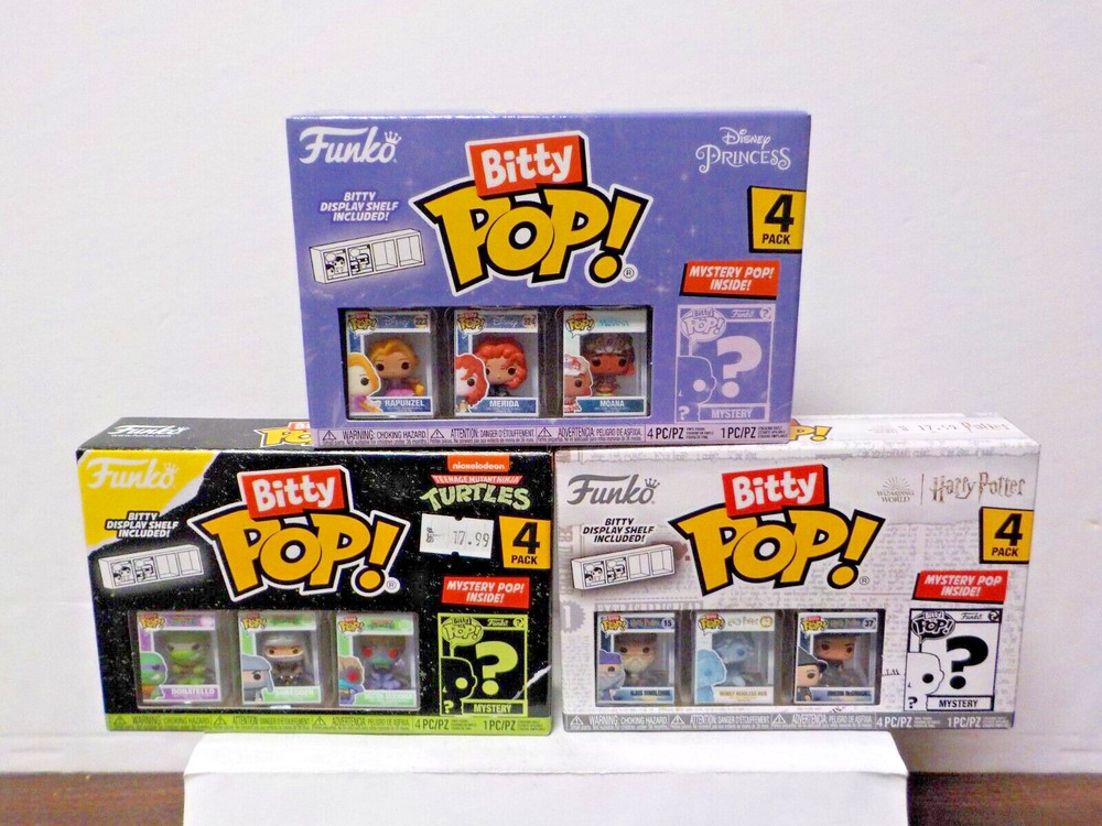 C1220 Funko Bitty Pops “Misc. Bundle (1x Princess, TMNT, Harry Potter” Lot (New)